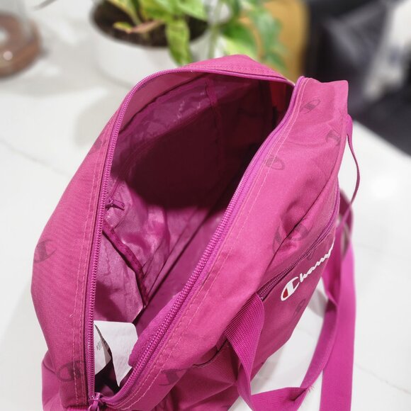 Champion Logo Pink Duffel Bag - Picture 3 of 4